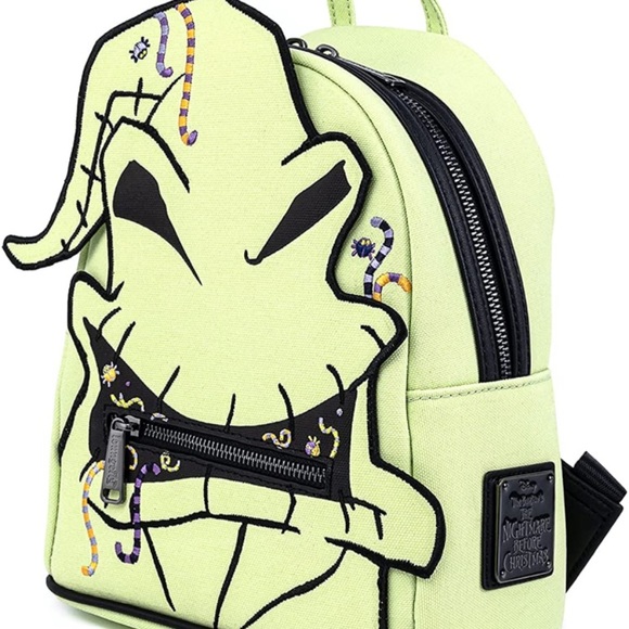 BNWT!✨Loungefly✨EXCLUSIVE✨Disney NBC Oogie Boogie GLOW IN DARK Backpack! 💚🕷🕸 - Picture 3 of 7